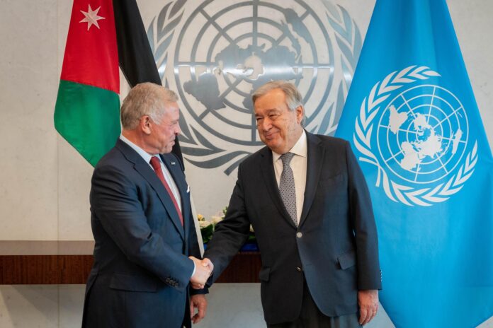 الملك يؤكد لـ غوتيريش ضرورة دعم المجتمع الدولي للشعب الفلسطيني