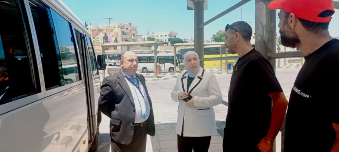 وزيرة النقل تتفقد مركز الانطلاق والوصول في جرش