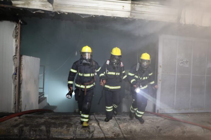 اخماد حريق محول كهرباء في منطقة الصبيحي