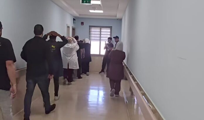 تمرين إخلاء في مستشفى الطفيلة الحكومي