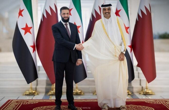 الشرع يبحث مع أمير قطر تطوير العلاقات الثنائية وتعزيز الربط التجاري